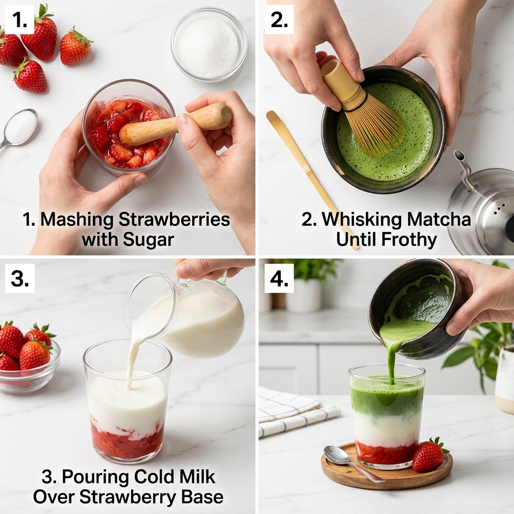 Strawberry matcha drink 202604031133
